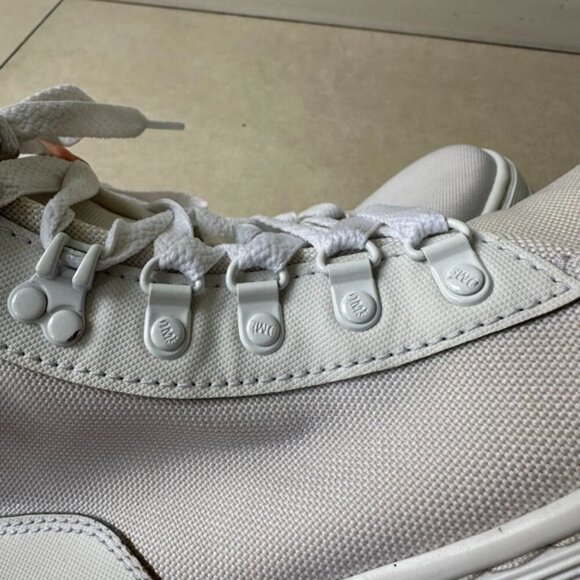 Dr. Martens Combs Women's White Canvas and Leather Lace up Combat Boots Size 7 - Picture 4 of 9